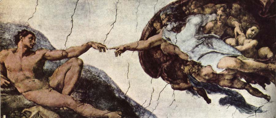 Adams creation of Michelangelo